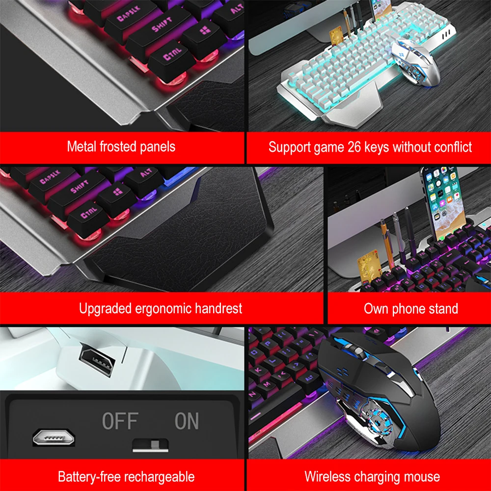 K680 Rechargeable 2.4G wireles - Gaming Keyboard And Mouse Wireless review and price