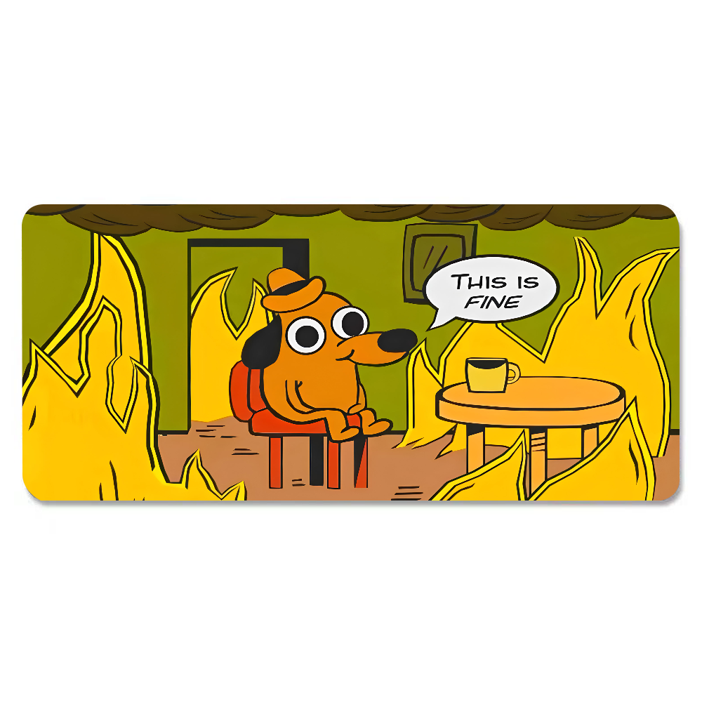 This Is Fine Dog Dachshund Mou - Gaming Keyboard High Ground review and price