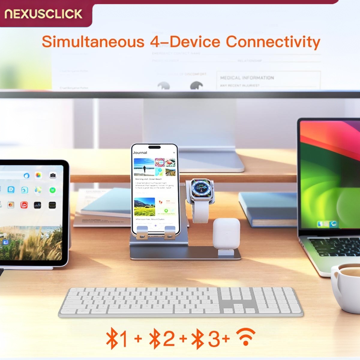 NexusClick 109 Keys Slim Dual  - Keyboard Gaming Mac review and price