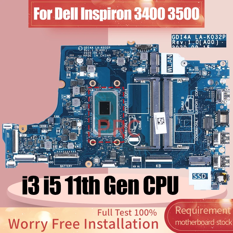LA-K032P For Dell Vostro 3400  - Intel Cpu Core I7 review and price
