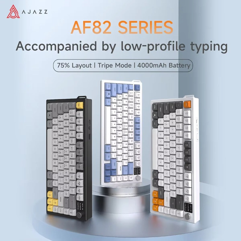 AJAZZ AF82 75% Tri-Mode Keyboa - Keyboard Gaming Mac review and price